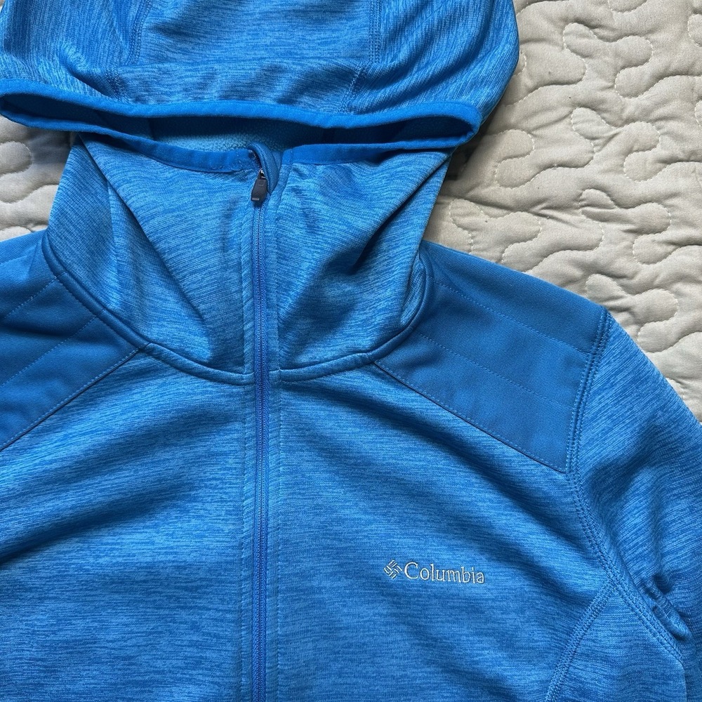 Woman's Columbia Zip Up Jacket Lightweight Blue Size Large